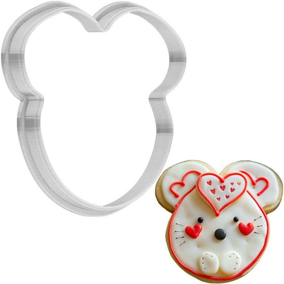 Valentines Day Mouse Cookie Cutter 4 Inch Made in USA by WONDERTORY