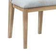 thumbnail image 4 of Miekor Furniture Caspian Set of 2 Gray Linen and Oak Finish 19" Dining Chair 03313, 4 of 5