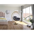 thumbnail image 3 of Meridian Furniture Luna Grey Fabric Acrylic and Metal Swing Bubble Accent Chair, 3 of 8