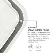 IRIS 156 Qt Storage Box with Gasket Seal Lid- Heavy Duty Moving Containers with Tight Latch, 3Pk