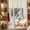 thumbnail image 3 of Winter Snowflake Valances for Windows, 54 x 18in, Christmas White Background Modern Rod Pocket Kitchen Valance Curtain Light Filtering Window Treatments for Living Room Bedroom, 1 Panel, 3 of 7