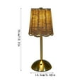 thumbnail image 3 of Boho Rattan Table Lamp, Wicker Night Light, LED Rechargeable Reading Lights, 3 Color Touch Control Dimmable Bedside Lamps Living Room Bedroom Office Lighting Home Outdoor Decoration, 3 of 8