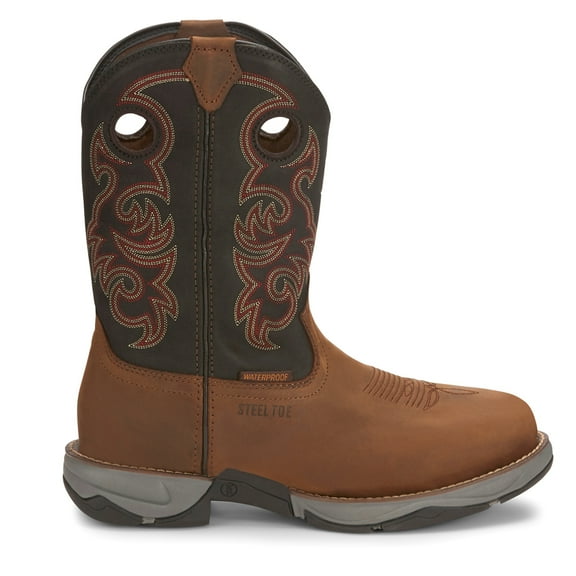 Tony Lama Men's Junction Waterproof Western Work Boot Steel Toe Brown 9 D(M) US