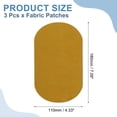 thumbnail image 2 of Uxcell 3Pcs Iron-on Patches, Elbow Knee Velvet Patches, Fabric Repair for Clothing Crafts Sweater Pants Shirts, 7x4 Inch Yellow, 2 of 7