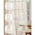 thumbnail image 4 of Cortinas transparentes bordadas con hojas de jinchan, 213 x 213 cm, 2 paneles, 4 of 9