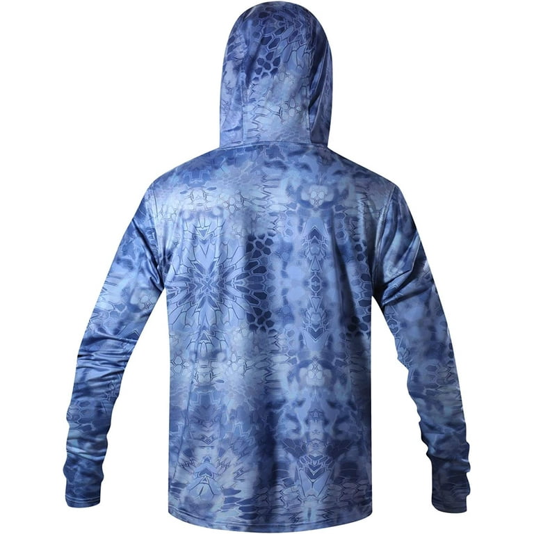 Performance Fishing Hoodie with Face Mask Hooded Sunblock Shirt