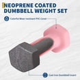 Dumbbell Weights Set for Home Gym, Non-Slip Anti-Roll Hex Dumbbell Set ...