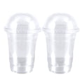thumbnail image 1 of EeaseMX 20 vasos desechables de plástico transparente para zumos, bebidas frías y bebidas para llevar (con tapa de cúpula), 1 of 8