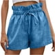 thumbnail image 1 of Pantalones cortos de cintura alta sueltos de encaje de pierna ancha informales de color sólido a la moda para mujer Fridja  fhjkhfk458515, 1 of 8