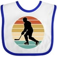 thumbnail image 3 of Inktastic Hockey Player Retro Sunset Boys or Girls Baby Bib, 3 of 4