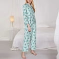 thumbnail image 3 of Goofa Sea Turtle Printed Women’s 2 Piece Pajama Set Super,Pajamas Women's Long Sleeve Sleepwear Soft Button Down Loungewear Pjs Lounge Set Nightwear-Large, 3 of 9