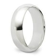 thumbnail image 6 of Sterling Silver Rhodium-plated 6mm Half-Round Band, 6 of 7