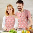 thumbnail image 3 of Pink Cow Heart Pattern Apron-Garden Aprons for Women with Pockets-Cotton Linen Waterproof Kitchen Cooking Gardening Aprons Adjustable for Kitchen,Cooking,BBQ and Salon 33x27 Inch, 3 of 7
