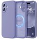 thumbnail image 1 of Funda de Silicona Premium, compatible con MagSafe, a Prueba de Golpes, para iPhone 17 6.3", Gris Lavanda, 1 of 7
