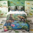 thumbnail image 3 of Erosebridal Wild Dinosaur Twin Bedding Sets for Kids, Ancient Jungle Wildlife Bedding Comforter Set, 3 of 6
