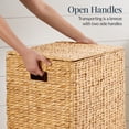 thumbnail image 6 of Best Choice Products Large Laundry Hamper w/Lid, Handwoven Laundry Basket, w/ Removable Liner & Handles - Natural, 6 of 8