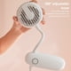 thumbnail image 5 of Yuarrent Ventilador colgante de cuello de plástico, portátil, alimentado por batería, 4800 mAh, 3,7 V, 8 W, 360 grados, para interior y exterior, Electrodomésticos Blanco Yuarrent HA064734-03B, 5 of 6