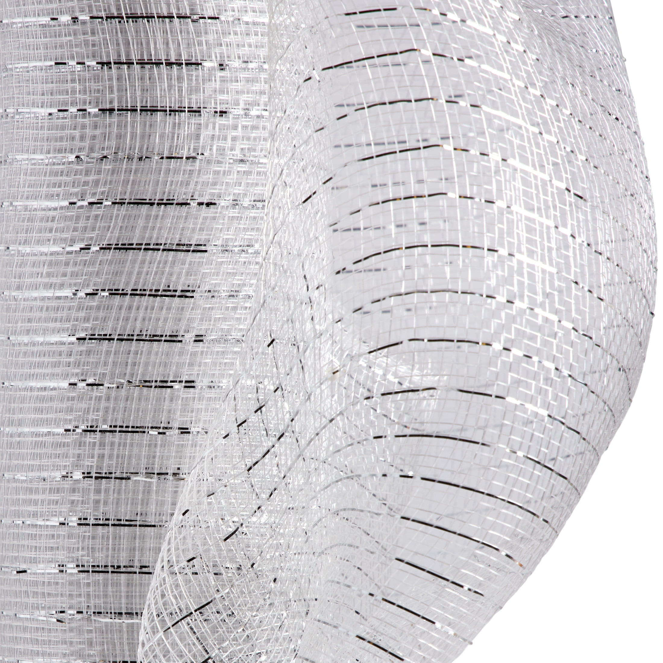 SIMPLICITY MESH WHT/SIL 10IN 10Y, PREFECT FOR WREATHS AND DECORATING
