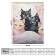 thumbnail image 4 of BCIIG Cute Cat Warm Lightweight Flannel Blanket Soft Fleece Blankets for All Seasons, Throw Blanket Living Rooms Sofa Decor Cow Gifts Blanket 60x80in, 4 of 6