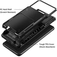 thumbnail image 3 of for Galaxy S21 Ultra Case Wallet 4-Card Flip Cover Credit Card Holder Slot Back Pocket Dual Layer Protective Hybrid Hard Shell Bumper Armor Case for Samsung S21 Ultra 6.8 Black, 3 of 13