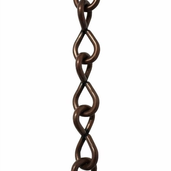 Rch Hardware Ch-S50-16-Blk-10 |14 Gauge Decorative Solid Steel Single Jack Fixture Chain | 10 Foot Increments | Black Finish