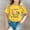 Jaune, variante sur Hauts pour Filles T-Shirts pour Enfants - T-Shirt Imprimé Ludique Col Rond Manches Courtes pour Garçons et Filles - Confortable pour un Usage Quotidien