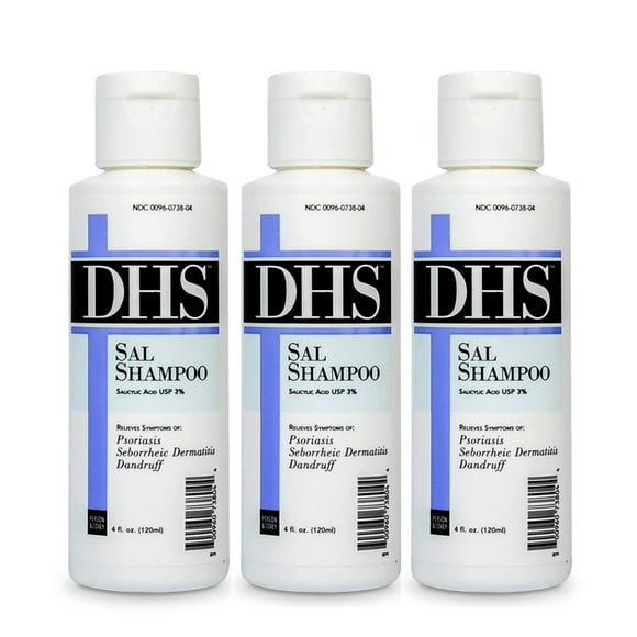 DHS SAL Shampoo - Maximum Strength Shampoo for Psoriasis, Eczema, and Dandruff/Medicated Anti-Dandruff Shampoo Reduces Oil, Treats Itchy Scalp with Salicylic Acid/PBA-fr