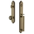 thumbnail image 5 of Grandeur 848672 Arc Solid Brass Rose Dummy Full Plate "D" Grip Handleset - Grey, 5 of 5