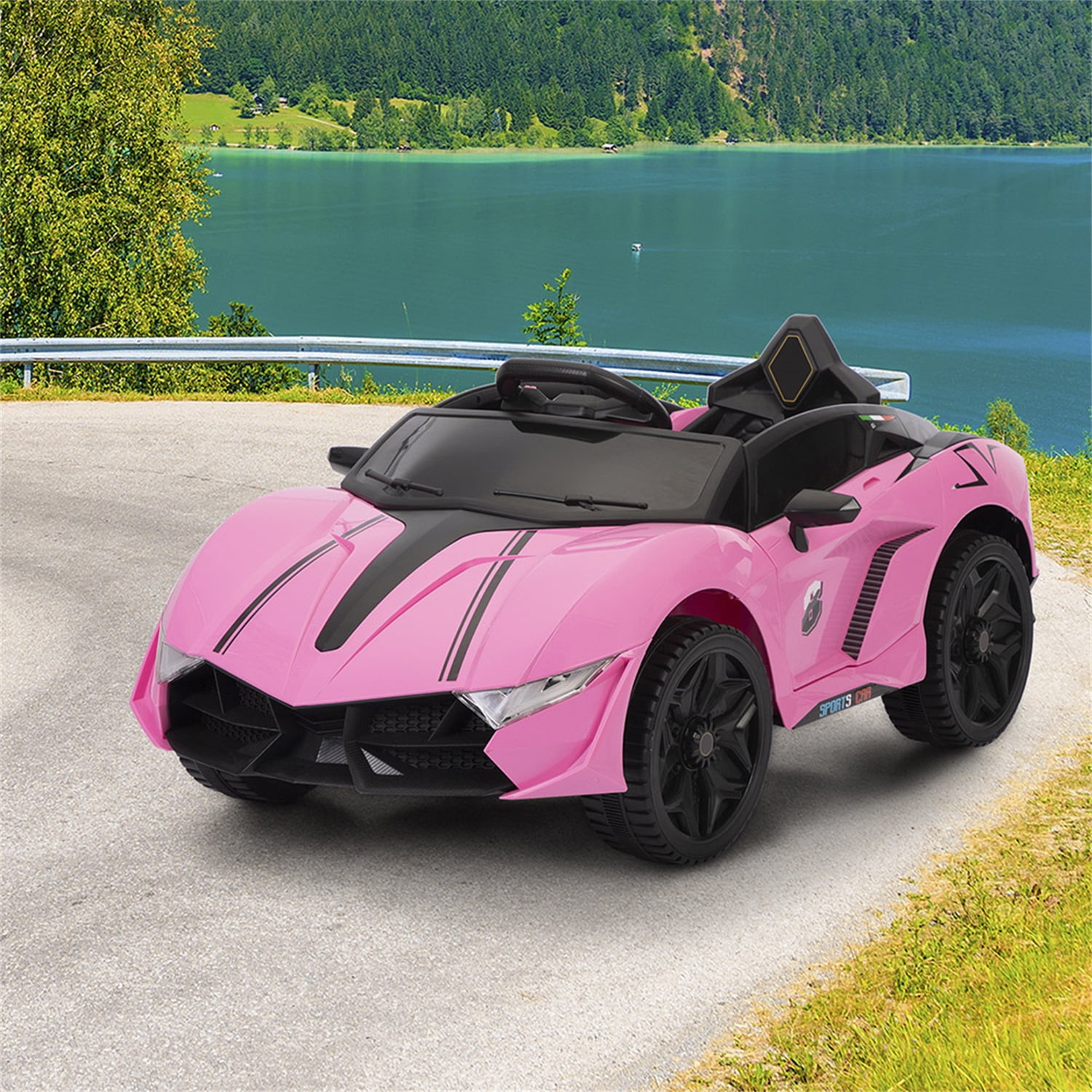 CIPACHO 12V Battery Powered Electric Car Toy for Kids to Ride, Kids Ride on Car w/ 2.4G RC Control, Gifts for Children Cars for 3-6 Years Old, Pink CIPACHO 12V Battery Powered Electric Car Toy for Kids to Ride, Kids Ride on Car w/ 2.4G RC Control, Gifts for Children Cars for 3-6 Years Old, Pink