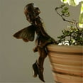thumbnail image 2 of WMGHA Miniature Fairies Figurines Flower Pot Huggers Mini Resin Flying Angel Sculpture Fairy Garden Accessories Planter Pot Hanger Outdoor Garden Lawn Decoration,Vintage Angel Statue Decor, 2 of 5