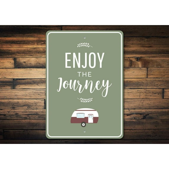 Camping Journey Novelty Decor, Metal Wall Sign - 10x14 Inches