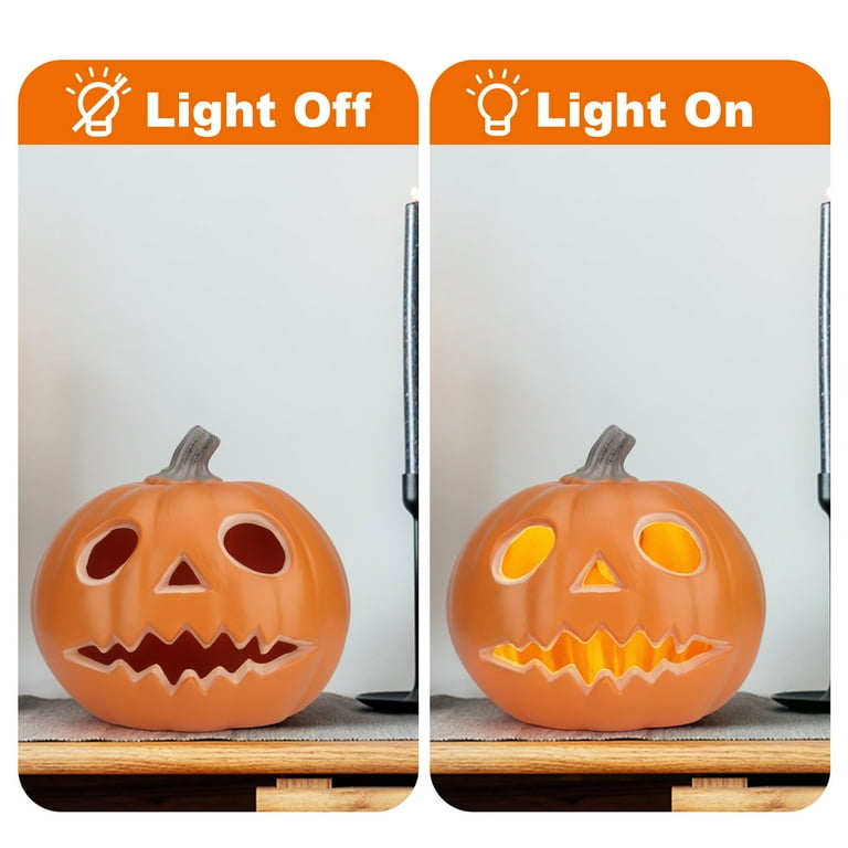 10in Jack O Lantern Pumpkin Lantern Halloween Fall