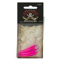 Buccaneer Wiggler Jig Fishing Lures for Bass with Stinger Hook Pink 3/8 oz, 3 Count