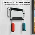thumbnail image 4 of Dujiujun Game Console Wall Hanging Holder Bracket Stable Strong Load-bearing Universal Fit Wall Mount Storage Support for Switch OLED, 4 of 7