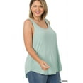 thumbnail image 4 of Zenana Women & Plus Relaxed Fit Scoop Neck Sleeveless Round Hem Blouse Tank Top, 4 of 5