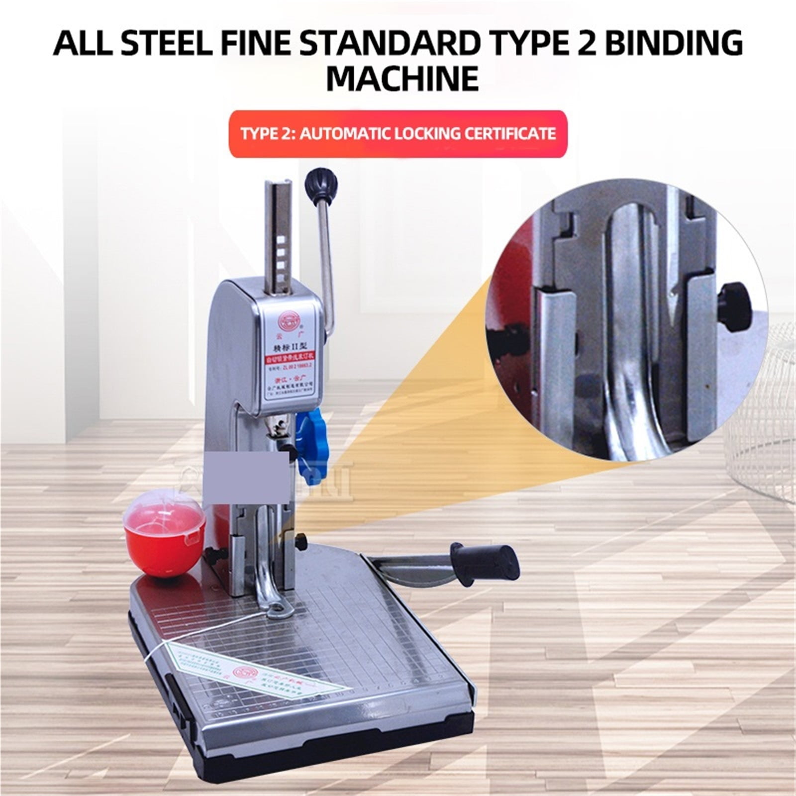 Paper Binding Machine, Grid Positioning Paper Cutting Machine, Binding And Cutting Integrated Machine For Financial File, Ticket ,Hand & Power Tool