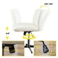 thumbnail image 2 of Snugway Ultra-Wide Fabric Padded Side Desk Makeup Chair, Cream, 2 of 10