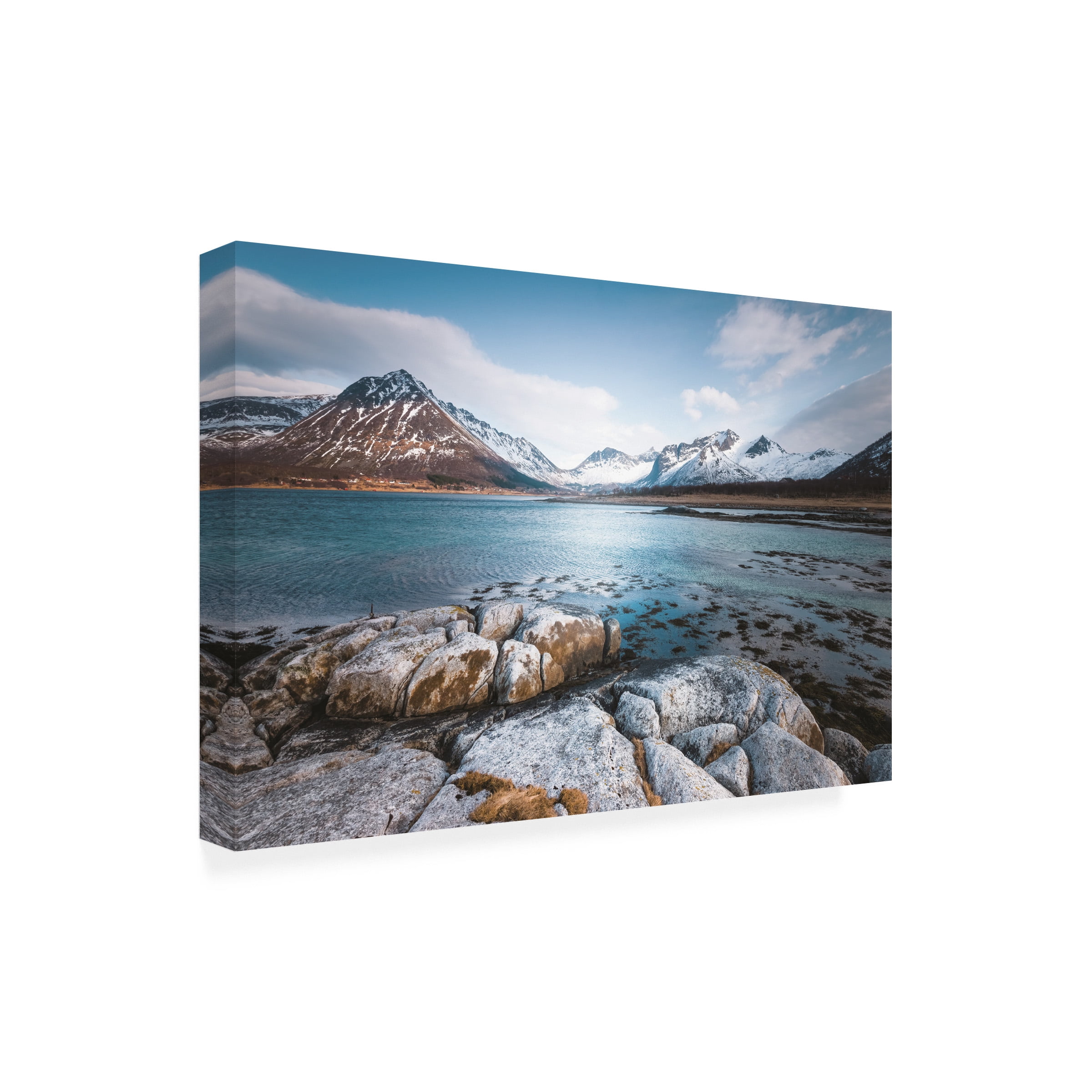 Philippe Sainte Laudy 'Blue Fjord' Canvas Art