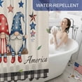 thumbnail image 6 of Shower Curtain, 72" x 84", God Bless America Independence Day Dwarf Swinging on A Swing LinenWaterproof Bathroom Curtain Washable Shower Curtain Set with 12 Hooks, 6 of 9