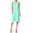 thumbnail image 1 of TheMoogan Women's PLUS Basic Sleeveless Crew Neck Knee Length A-Line Jersey Pocket Swing Dress, 1 of 6