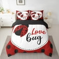 thumbnail image 2 of Castle Fairy Red Ladybird 7-Piece Twin Bedding Sets,Polka Dots Bedding Comforter Set,Cartoon Ladybug Breathable Sheet Sets,Luxury Kawaii Bedroom Decor,Reversible, 2 of 8