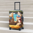thumbnail image 6 of Fuzoiu Sunglasses Beach Kittens Print Suitcase Cover,Washable Luggage Covers for Suitcase,Elastic Luggage Protector Cover,Scratch Resistant Travel Suitcase Covers-Small, 6 of 7