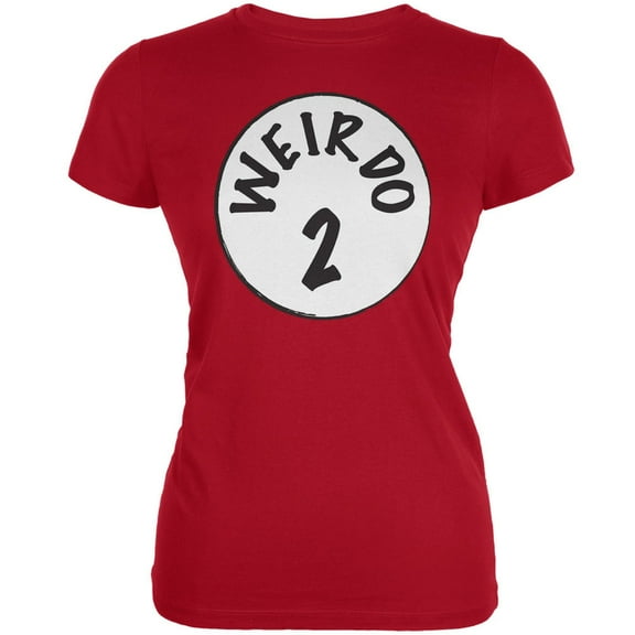 Halloween Weirdo 2 Two Red Juniors Soft T-Shirt - Medium