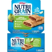 Kellogg's Nutri-Grain Apple Cinnamon Chewy Soft Baked Breakfast Bars, Ready-to-Eat, 20.8 oz, 16 Count
