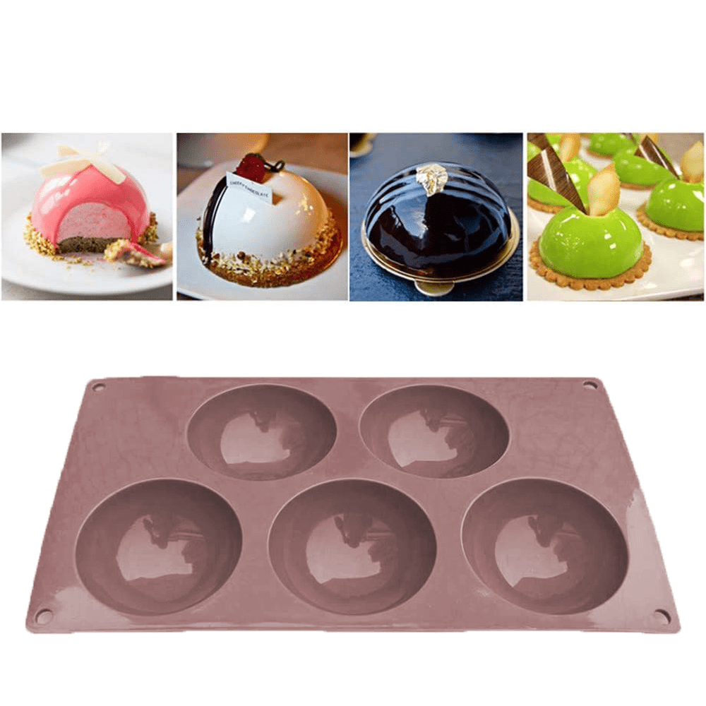 Pudding Cake Medium Semi Sphere Silicone Mold,BUSOHA 3 Pack 6 Holes Half Sphere Silicone Pastry /& Baking Mold for Making Chocolate Handmade Soap Dome Mousse Jelly