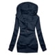 thumbnail image 2 of Camiseta de manga larga de moda para mujer, blusa sólida de otoño, cárdigan con capucha, abrigo con cremallera y bolsillo, Tops Fridja  BV0+4701, 2 of 3