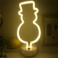thumbnail image 2 of LED Neon Signs Neon Night Light Sign for Party Supplies Girls Room Decoration Accessory (Snowman), 2 of 7