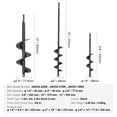thumbnail image 6 of BENTISM Auger Drill Bits for Planting Set of 3, Garden Auger Drill Bit, Spiral Drill Bit for Post Hole Digger, Bulbs Planting & Holes Digging, for 3/8" Hex Drive Drill, 6 of 9