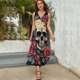 thumbnail image 5 of Vestido Largo Sin Mangas Para Mujer, Flower Cluster Skull Traje Informal Para Cumpleaños, Verano, 5 of 5