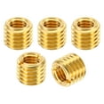 thumbnail image 1 of Unique Bargains Laiton Fileté Réparation Insert Écrou, 5 Pcs M12x1.75 à M8x1.25 Manchon Fileté Réducteur de Vis Écrou 10mm, 1 of 7